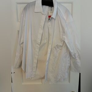 Christian Lacroix White Floral Embroidered Shirt